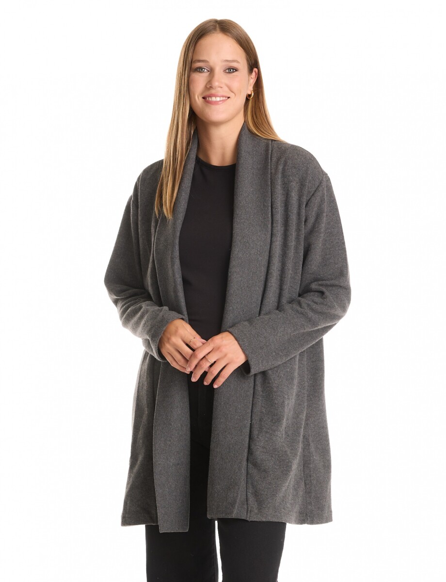Cardigan Abierto Soft - Gris Oscuro 