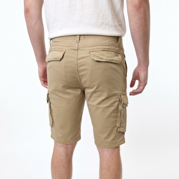 Bermuda Cargo Algodón V27 Beige