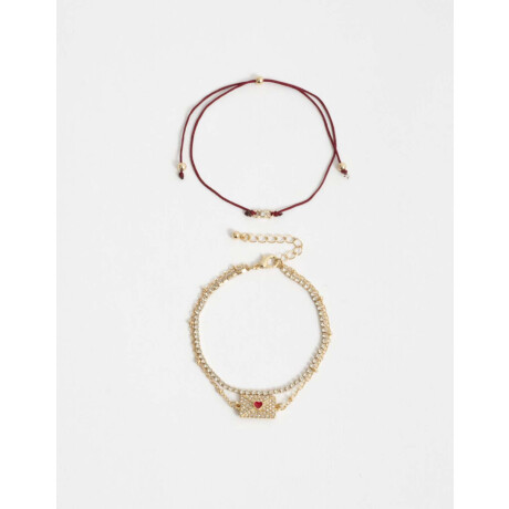 Set De Pulseras Flexibles Dorado