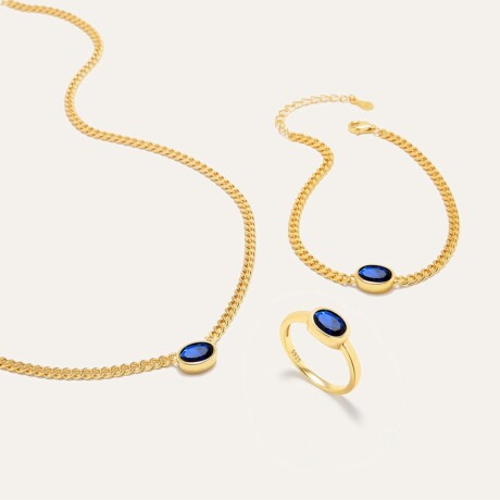 Set Eternity Blue - Plata y Baño de Oro Set Eternity Blue - Plata y Baño de Oro