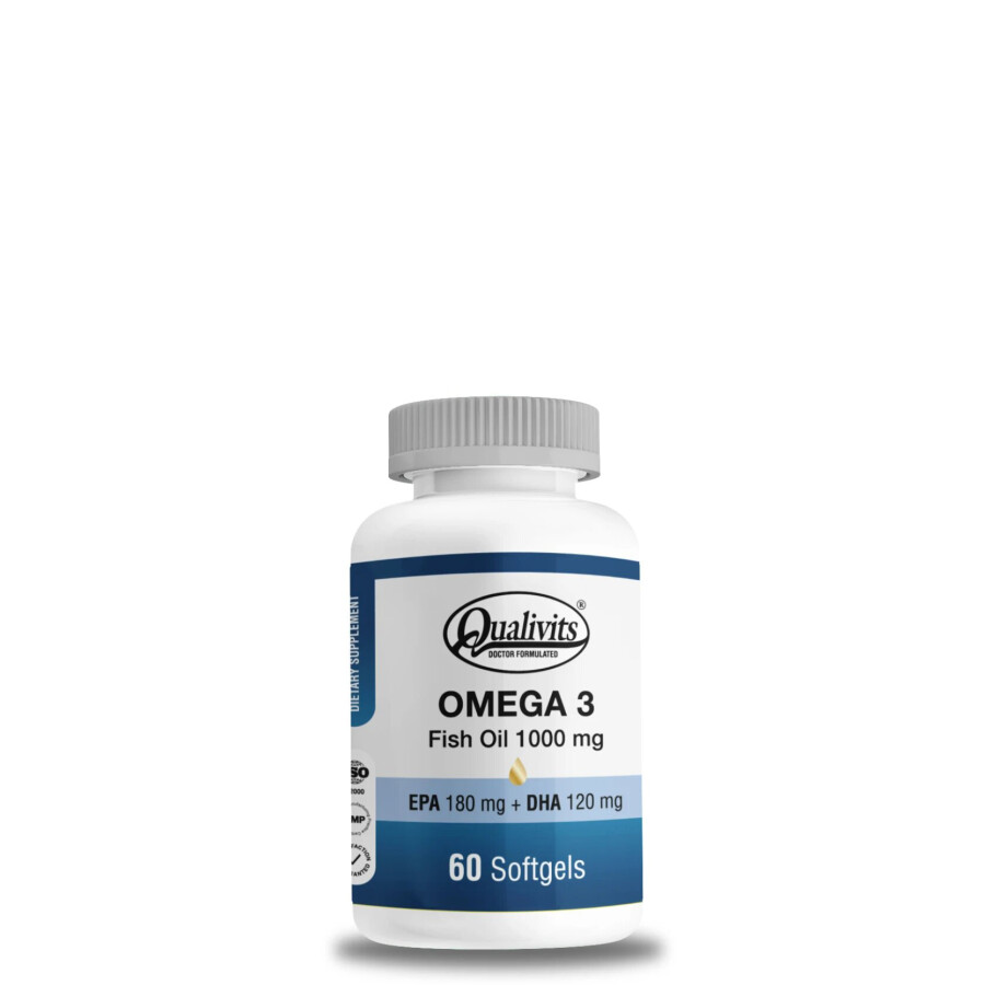 Suplemento Qualivits Qualivits Omega 3 Fish Oil 1000mg Beige Natural
