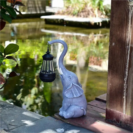 Farol De Jardín Hathi Luz Solar Clásico