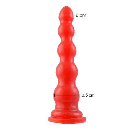 Dilatador Anal Inexpulsable XL Macizo Rojo