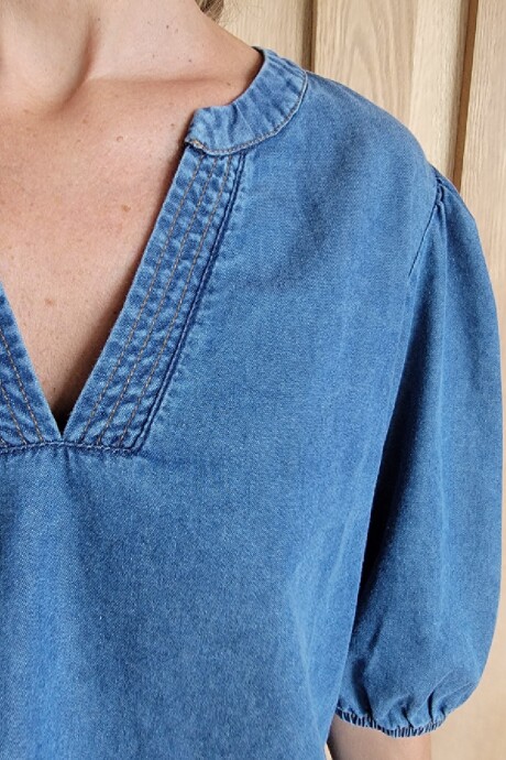 Blusa Margarita Denim Azul