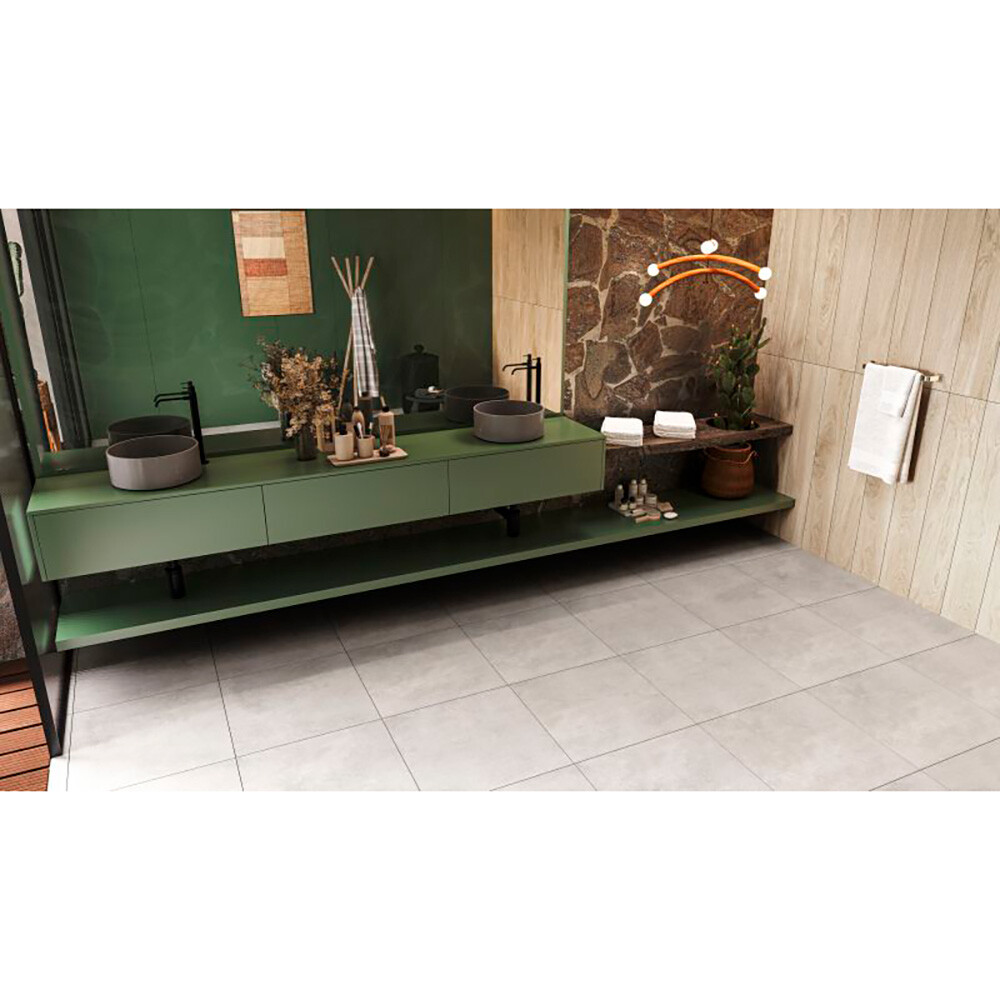 PORCELANATO QUEBEC TILE DARK GREY AC "A" 61X61 CM Porcelanato Quebec Tile Dark Grey Ac "a" 61x61 Cm