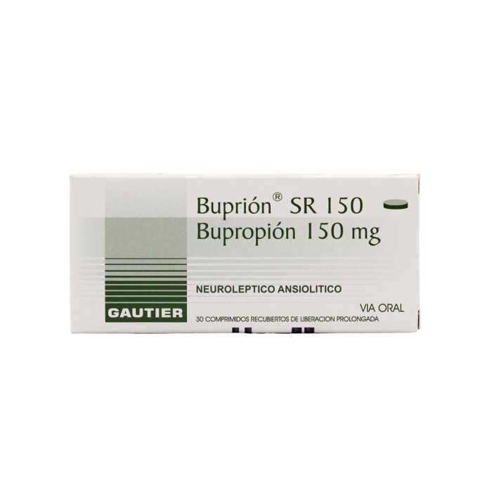BUPRION SR 150 MG. CJ X 30 COMPRIMIDOS única