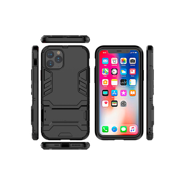 Protector para iPhone 11 Pro Max con soporte color negro Protector Para Iphone 11 Pro Max Con Soporte Color Negro