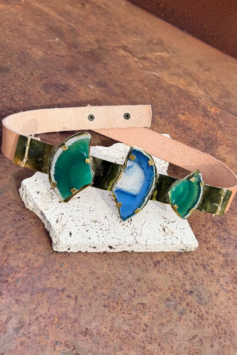 Multi Ágata Belt Verde / Azul