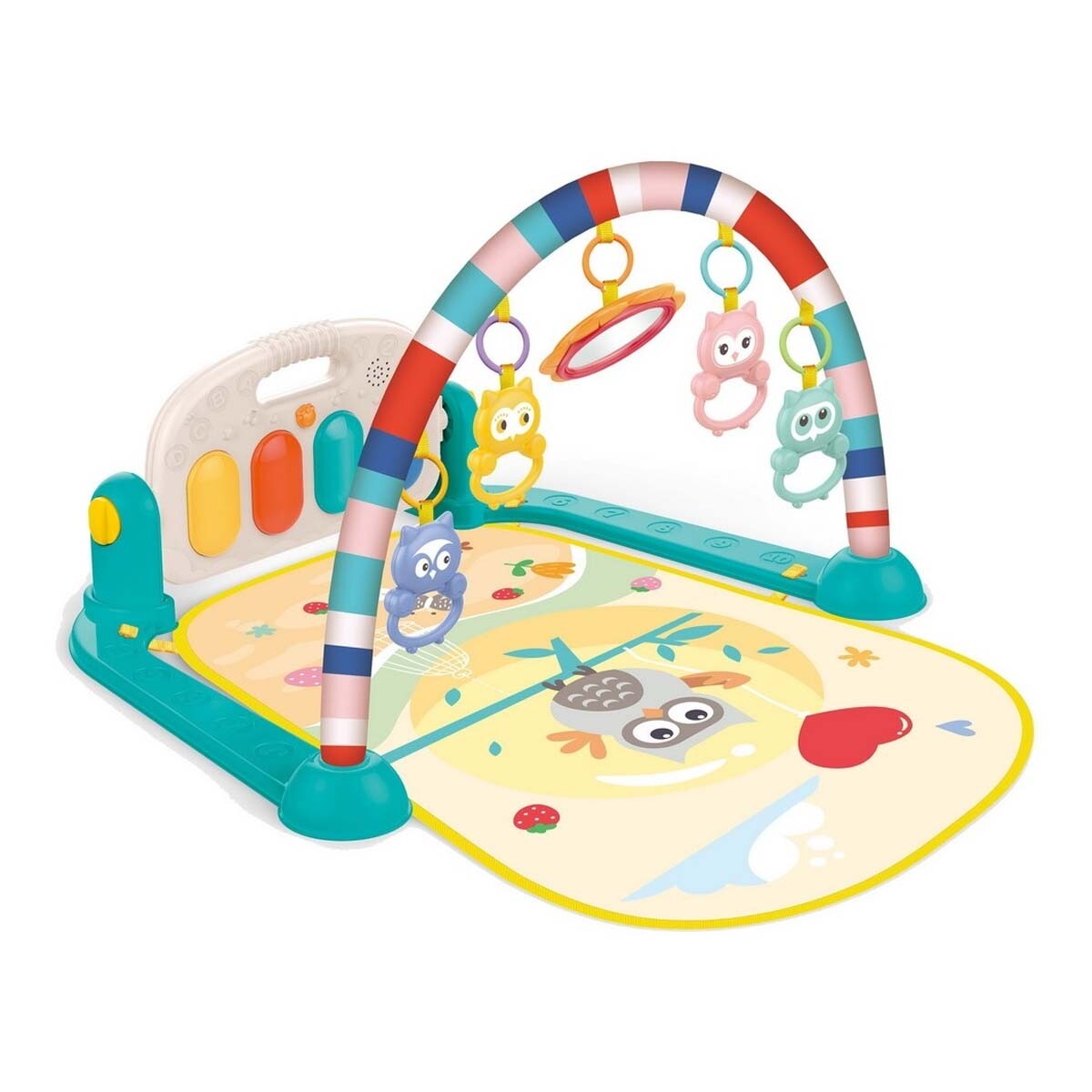 Gimnasio Alfombra de Juegos con Piano Musical Bebé Huanger - Verde 