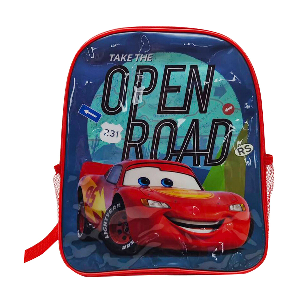 MOCHILA 30X24X20 CARS ROJO 