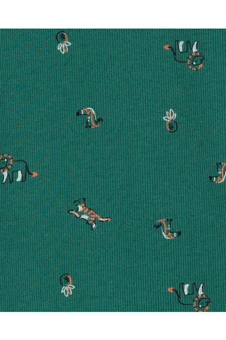 Set dos piezas de algodón, short y remera henley Sin color