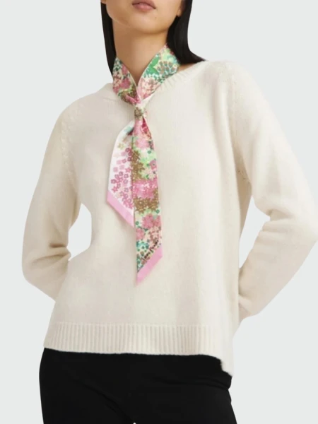 Longchamp- Cinta de seda floreada 0