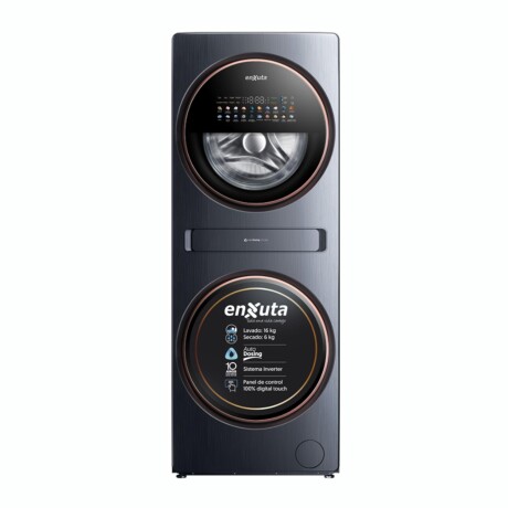 Torre De Lavado Y Secado Inverter ENXUTA TLSENX21660N 16KG / 6KG Torre De Lavado Y Secado Inverter ENXUTA TLSENX21660N 16KG / 6KG