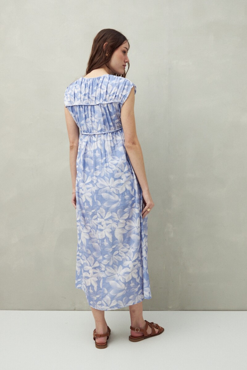 VESTIDO WILLA PRINTED Azul Lavado