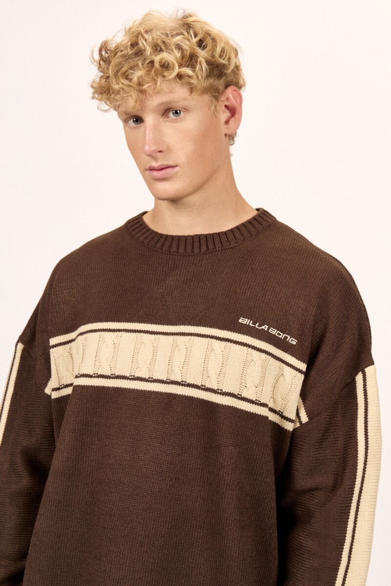 SWEATER STEP UP H-marron