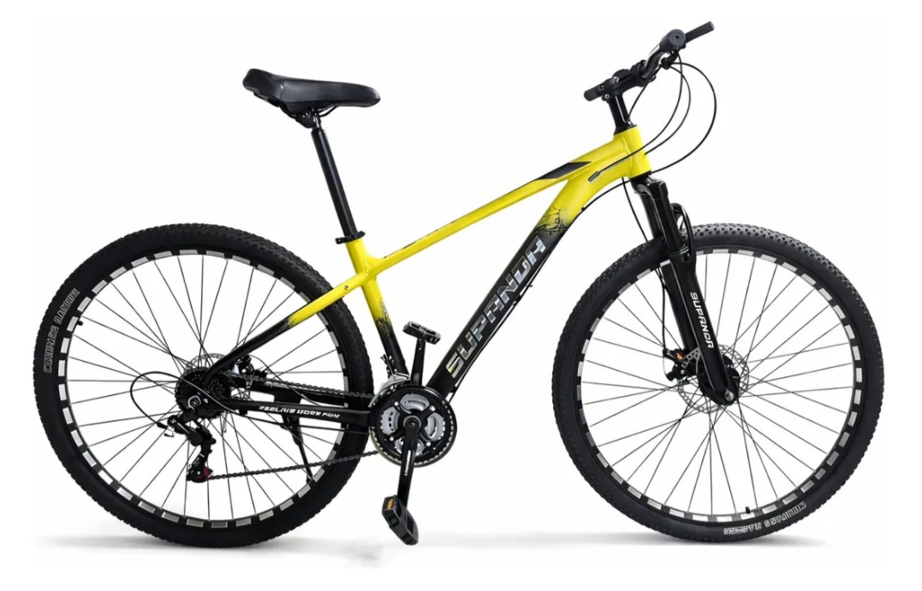 Bicicleta Montaña Aluminio 21 Vel Rodado 29 Cambio Shimano - Amarillo 