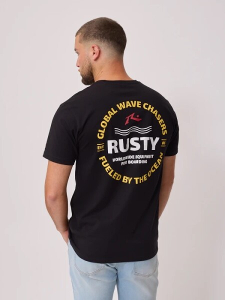 T-SHIRT RUSTY LEIFU NEGRO