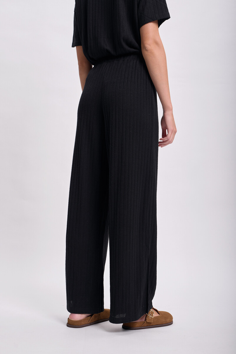 Pantalón ancho lanilla Negro