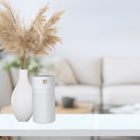 Humidificador Difusor De Aromas Vaporizador Usb Con Luz Led Gris