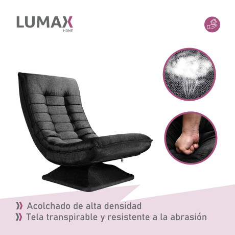 Sillón Reclinable 1 Cuerpo Giratorio 360º Nobby Negro