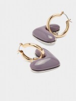 Aros De Corazón violeta
