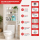 Estante organizador sobre inodoro mueble 1,55 mts BLANCO