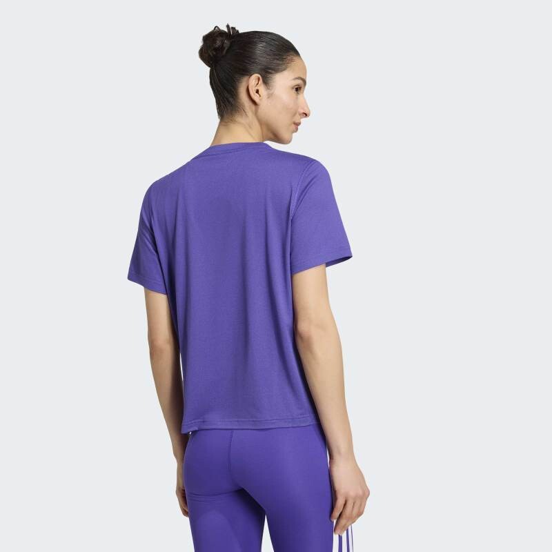 Remera Adidas Train Essentials 3 Rayas Violeta