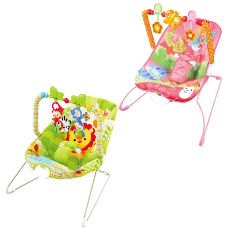 Silla Mecedora Bouncer Para Bebe C/Vibración Sonido Rosa