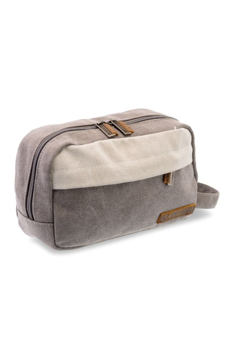 NECESSAIRE BICOLOR CANVAS - Negro 