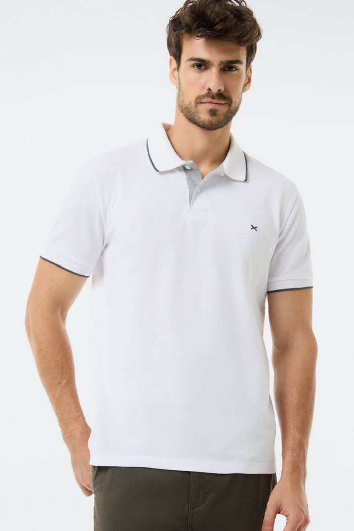 CAMISETA POLO M/C 036H/5DEN Blanco