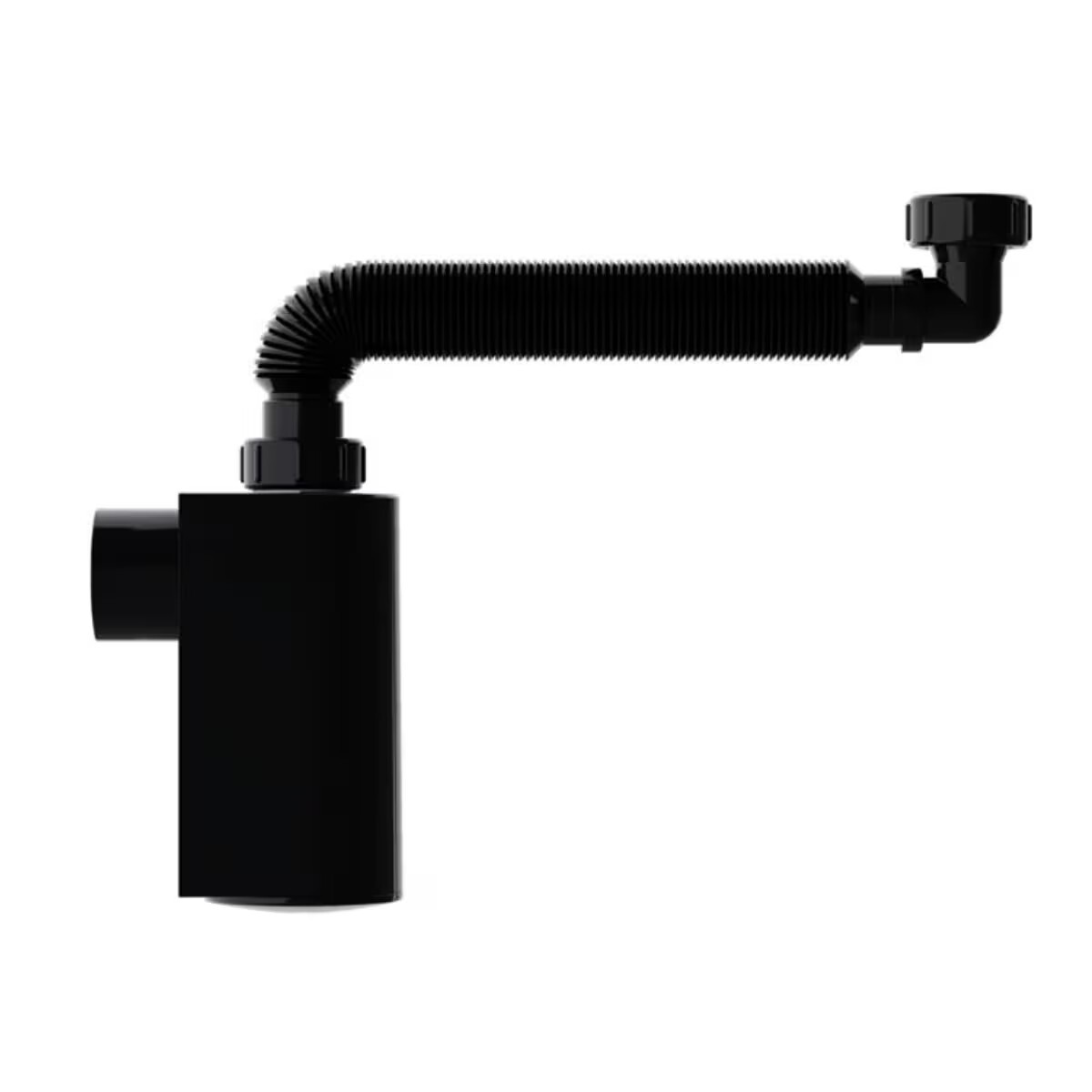 Sifón Botella Trasera Lavatorio Negro 7/8" X 40mm 