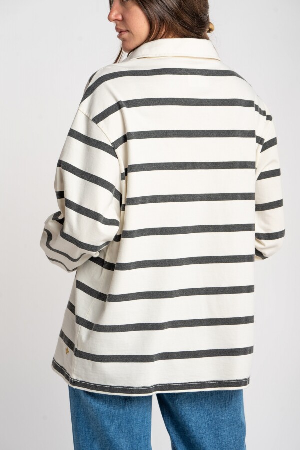 Sweater Cuello Polo Negro