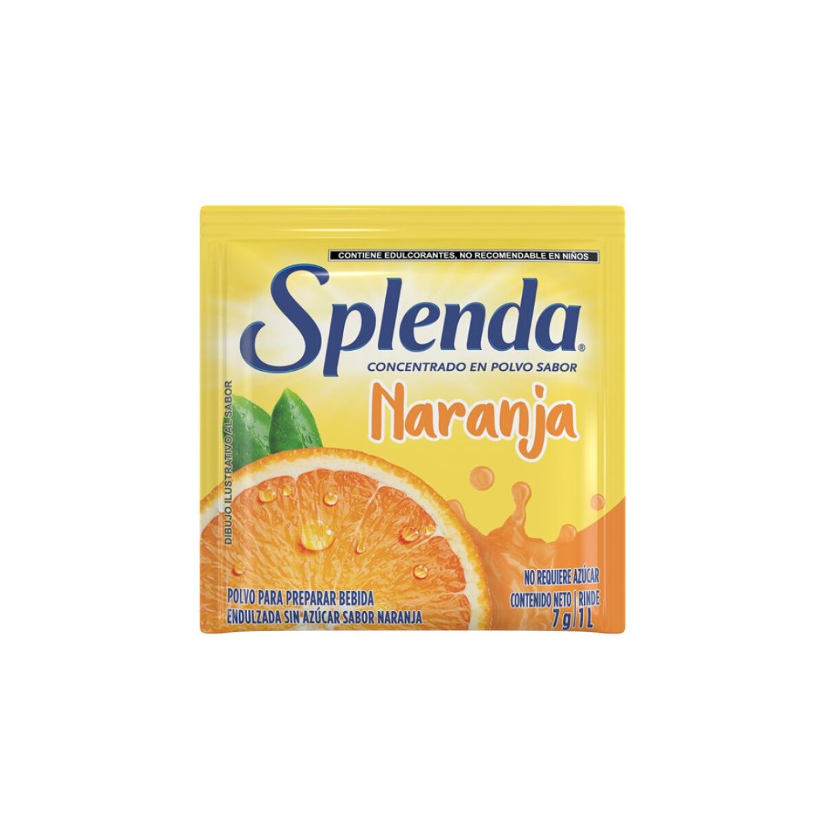 JUGO SPLENDA NARANJA 1LTS Dislpay 20 