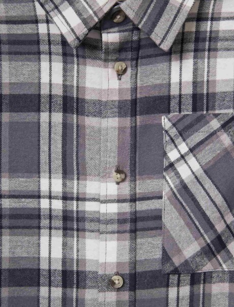 CAMISA DE FRANELA A CUADROS INFANTIL GRIS