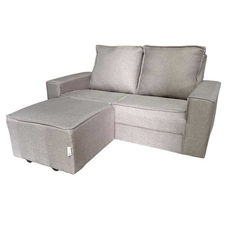 Sofá + Puff Coimbra 3 Cuerpos Marrón Tostados Sofá + Puff Coimbra 3 Cuerpos Marrón Tostados