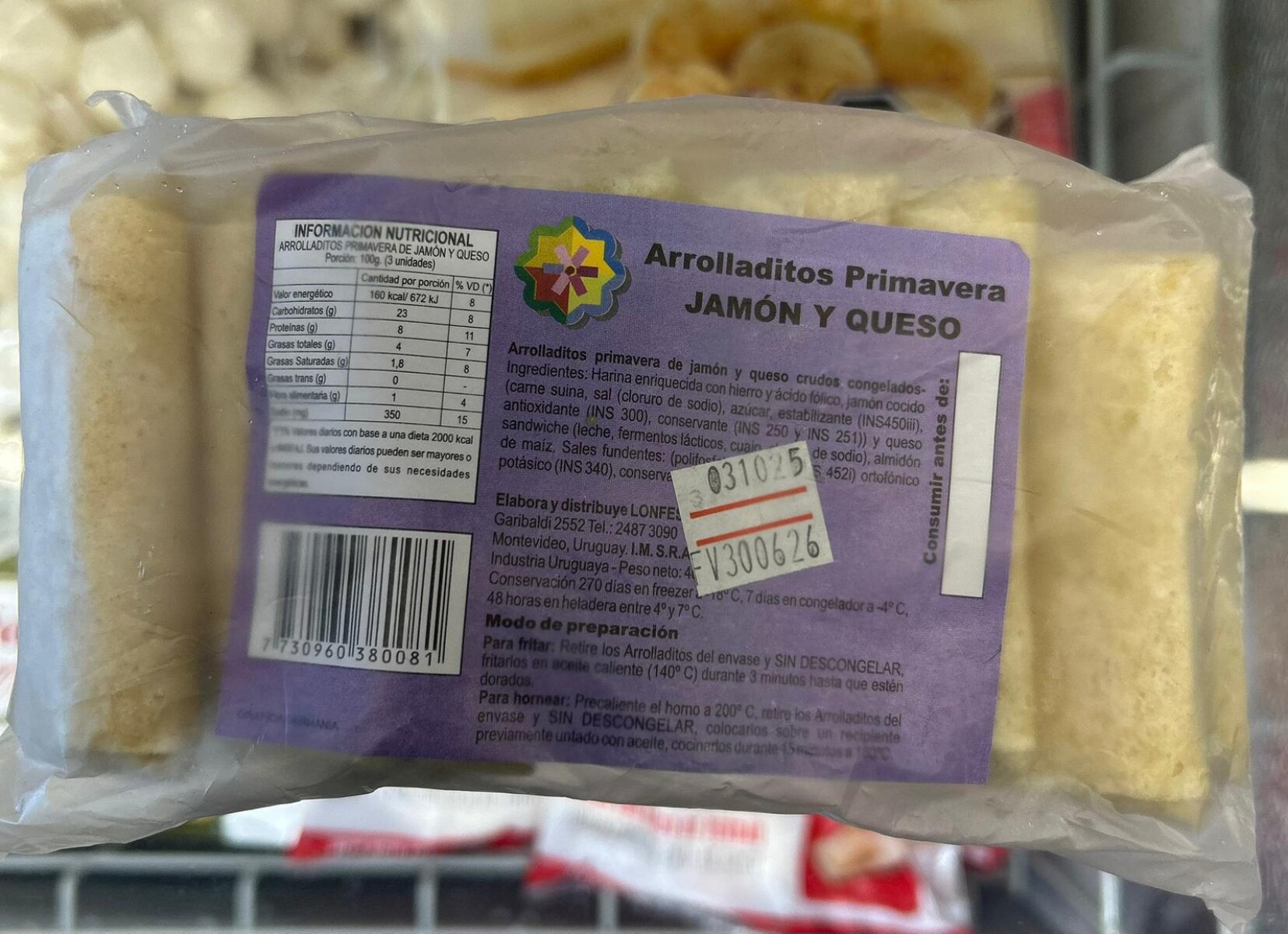 ARROLLADITOS DE COPETÍN JAMÓN Y QUESO X15 +SOLO PDE O WEB+ 