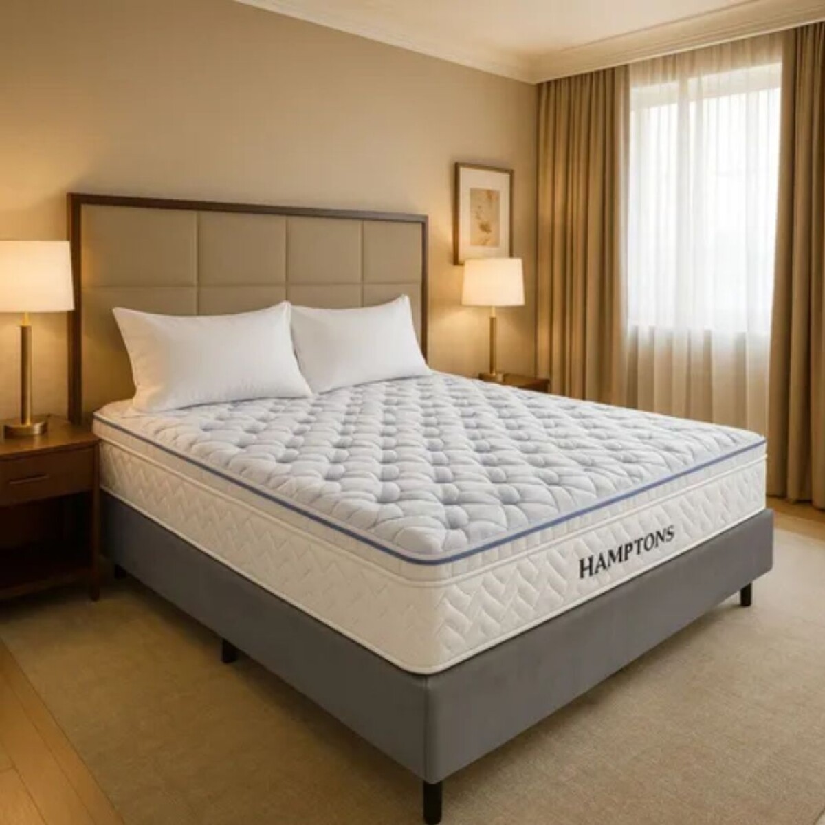 Sommier 2 Plazas Hamptons Hybrid Rhenium - Gris 