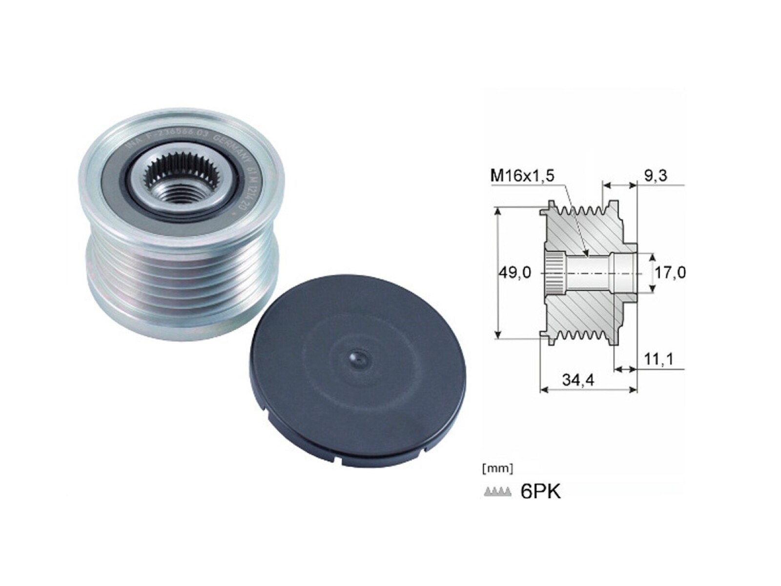 Polea Alternador Marcha Libre BMW 120I (E87) 10-12 