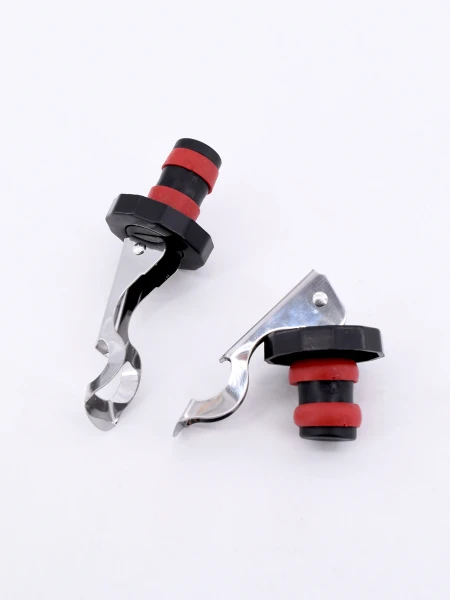 TAPON BOTELLA HERMETICO PACK X 2 NEGRO