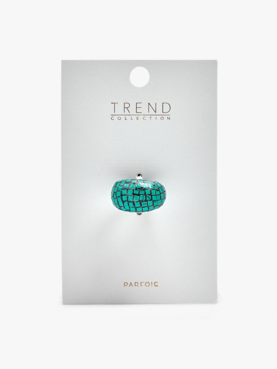 Anillo Maxi Redondeado azul