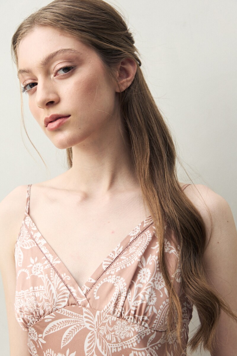 CAMISON MAGNOLIA PRINTED - Tostado 