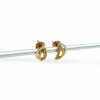 Caravanas Elegantes de oro - Oro bajo - Zirconia - CA8134 conpiedra