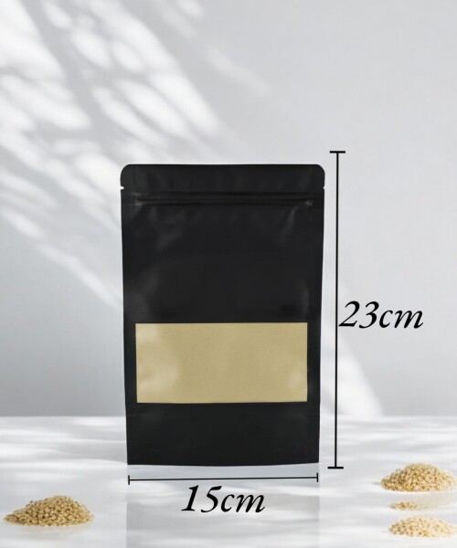 Pack x 100 - bolsa visor 15x23 cm NEGRO
