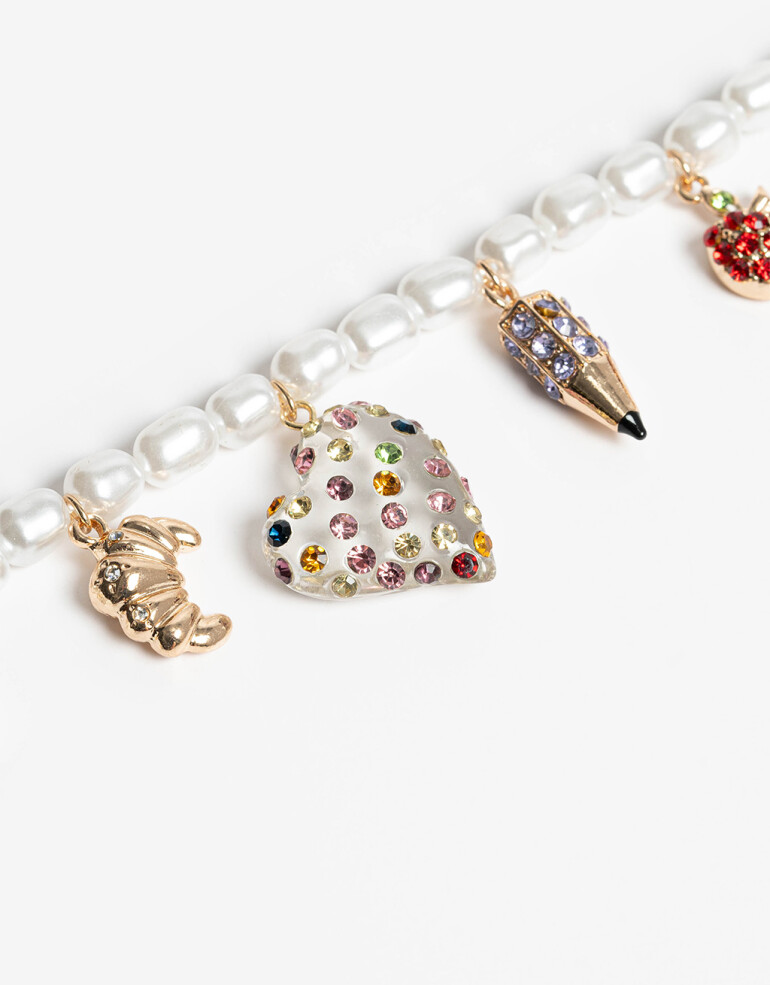 Collares Cortos Con Dijes Collar Corto Multidijes Foodie - Combinacion Multicolor