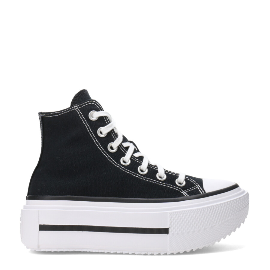 Championes Unisex Converse Lift Double Stack Negro - Blanco