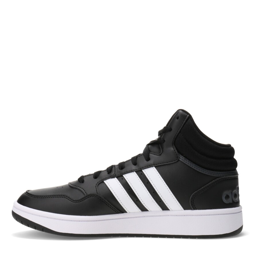 Championes de Hombre Adidas Hoops 3.0 Mid Classic Vintage Negro - Blanco