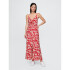 SL STRAPPY BACK MAXI SLIP RED FLORAL PRINT