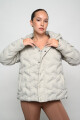 Campera puffy umbro con capucha Beige