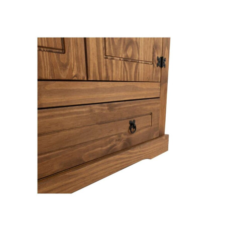 Ropero 2 puertas 1 Cajion Madera Linea Mexicana Nogal