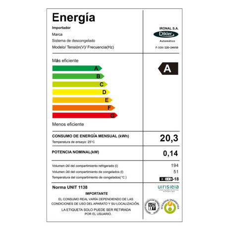 Heladera Dikler F-330 inox. Heladera Dikler F-330 inox.